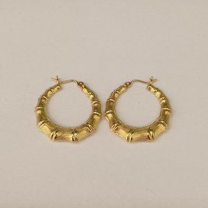 10kt real gold hoop earring for women